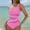 Pink#2, variant on LEBONYARD Women's One-Piece Swimsuit:High-Quality for Pool Parties,Women Solid Color Backless Strap Bikini Swimsuit Black S