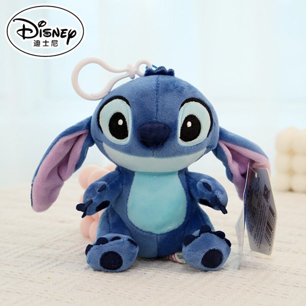 Disney-llavero y colgante de bolsa de Anime, figura de Lilo & Stitch, animales de peluche, juguetes de peluche, Stitch, Piglet Eeyore Win, Original