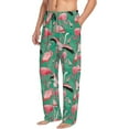 thumbnail image 2 of Xecao Tropical Flamingo Men's Straight Lounge Pajama Pants: The Ultimate in Comfortable Sleepwear, 2 of 9