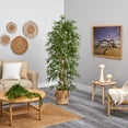 thumbnail image 4 of Nearly Natural 75" Bamboo Artificial Tree in Handmade Natural Jute Planter with Tassels, 4 of 4