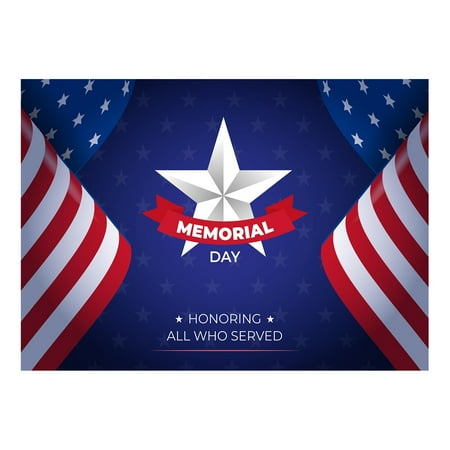 

Christmas Deal 5 Memorial Day Background To All Those Who Serve As Patriotic Day Banner Photo Background Veterans Day Commemoration Honor Soldiers 210*150cm