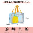 thumbnail image 2 of PU frosted waterproof storage bag travel portable large-capacity cosmetic bag-blue, 2 of 5