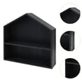 thumbnail image 6 of deevoka Shadow Box Display Shelf 2 Layer Wood Figure Holder Rack for Kitchen Counter black, 6 of 7