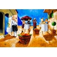 thumbnail image 2 of West, Ronald 24x17 White Modern Wood Framed Museum Art Print Titled - Lunch at Penini, 2 of 4