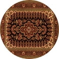 thumbnail image 1 of Ahgly Company Indoor Round Persian Orange Traditional Area Rugs, 8' Round, 1 of 1