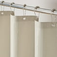 thumbnail image 3 of Host & Home Raindrop Stripe Shower Curtain Set, 72x72, with 12 Metal Rolling Rings, Weighted Hem, Rust-Proof Grommets, 100% Polyester Yarn, Beige, 3 of 5