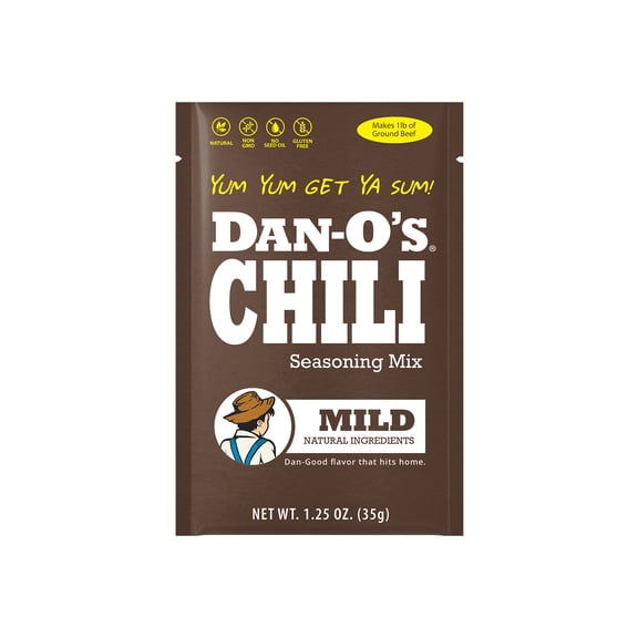 Dan-O's Mild Chili Seasoning 1.25 oz - Perfect for Enhancing Chili, Soups, and One-Pot Meals
