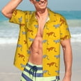 thumbnail image 7 of Fuzoiu Leopard Print Print Hawaiian Shirt for Men, Summer Beach Casual Short Sleeve Button Down Shirts, Men’s Beach Summer Shirts with Pocket,Small, 7 of 7