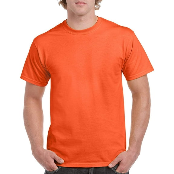 Gildan Men's Heavy Cotton T-Shirt, Style G5000, 2-Pack, Orange, 3X-Large