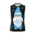 thumbnail image 6 of Lsque Christmas Gnome Snowflake Print Men's Cotton Blend Sleeveless Muscle Shirts (S-3XL)- Moisture Wicking, Odor Protection, UPF 30+,XX-Large, 6 of 8