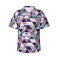 thumbnail image 2 of Picia Plaid Flamingo Gentle Cotton Regular Fit Short Sleeve Casual Hawaiian Shirt for Men-X-Large, 2 of 8