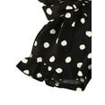 thumbnail image 4 of Seyurigaoka Girls Playsuit with Belt, Polka Dot Romper, Ruffles Strap Jumpsuit, 4 of 5