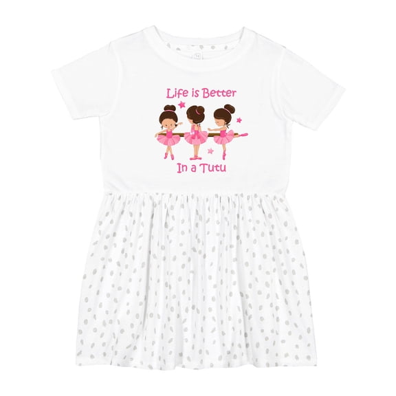 Inktastic Life's Better in a Tutu Ks Girls Toddler Dress
