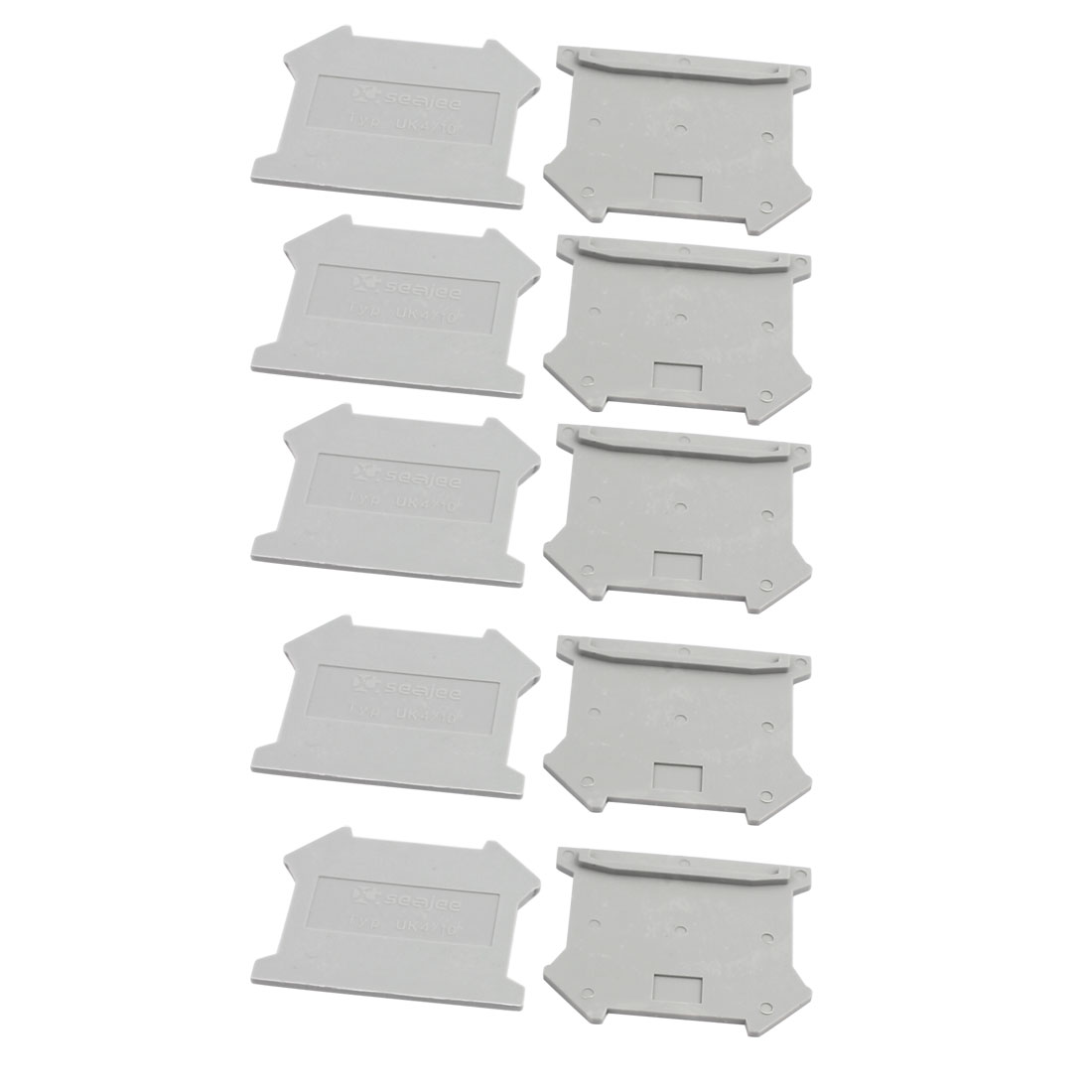 10Pcs DUK3/16B DIN Rail Terminal Block End Plate Covers Protectors