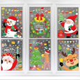 thumbnail image 3 of Calcomanías navideñas para ventanas, decoraciones navideñas para ventanas, pegatinas navideñas para ventanas, copos de nieve, ciervos, Papá Noel, decoración invernal del país de las maravill, 3 of 5
