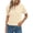 Beige, variant on Women Summer Cable Knit Crochet Cardigan Sweaters Casual Button Short Sleeve Sweater Cute Beach Hollow Out Knit Top