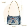 thumbnail image 3 of Ryvnso Christmas Reindeer Womens Chain Shoulder Bag Tote Handbags Clutch Hobo Purse with Zipper for Travel, 3 of 7