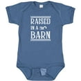 thumbnail image 3 of Inktastic Raised in a Barn in White Boys or Girls Baby Bodysuit, 3 of 5
