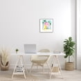 thumbnail image 2 of Gone Surfing Tropical Phrase Pink Beach House Sports Framed Art Print Wall Art, 17x17, 2 of 7