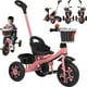 thumbnail image 1 of Triciclo Infantil Niños 2 En 1 Barra Empuje Cajuela Canasta Rosa, 1 of 5