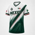 thumbnail image 3 of 2026 Mexico Soccer Jersey for Men, V Neck Short Sleeve Breathable Football Fan T Shirt, 3 of 6