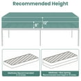 thumbnail image 6 of Lusimo 18" High Twin Bed Frame No Box Spring Needed Heavy Duty Steel Slats Metal Platform Bed Frame with Storage Space Under Bed Easy Assembly Noise Free, White, 6 of 8