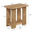 Single Table Schema 2-Tier Side Table, Farmhouse End Table with Storage Shelves - Walmart.com