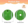 thumbnail image 3 of 25-Pack Cuentas de Pelotas Deportivas Redondas de 15 mm Verdes de Goma para Manualidades/ Pulsera/ Collar, 3 of 7