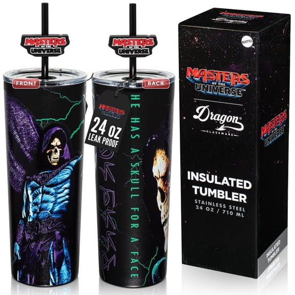 Masters of the Universe x Dragon Glassware 2026 Movie Stainless Steel Tumbler, 24 oz - Skeletor