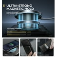 thumbnail image 4 of Dexnor pour iPhone 16 Plus Étui avec Cache Coulissant pour Appareil Photo et Béquille Ajustable et Protecteur d'Écran Intégré, Compatible avec MagSafe Étuis Pare-Chocs Antichoc Étui de Protection Magnétique Robuste, Noir, 4 of 8