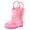 Pink, variant on Toddler Kids Waterproof Rain Boots for Girls Rainbow Rain Shoes with Easy On Handles Girls Baby Non Slip Rain Boots Water Shoes Children's Cartoon Water Boots