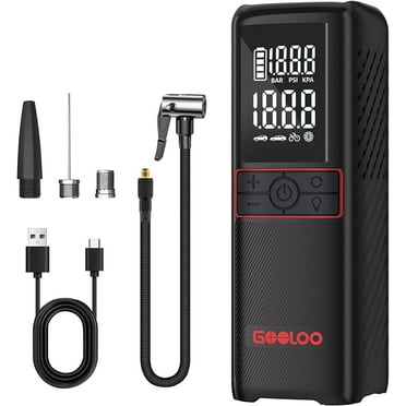 Cordless Air Compressor Tire Inflator, Portable Air Pump 160PSI 7500mAh Auto-Shutoff with LED Digital Pressure, GOOLOO Rechargeable Tire Pump for Car Tires,Bikes,Balls,Motorcycles