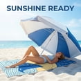 thumbnail image 5 of Unique Bargains Sand Free Soft Cartoon Beach Towel 2 Pack Navy Blue/Light Green 63"x31", 5 of 8