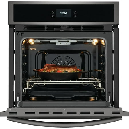 Frigidaire - Gallery 27" Built-in Single Electric Wall Oven with Fan Convection - Black Stainless Steel