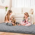 thumbnail image 5 of Arogan Soft Fluffy Area Rug Modern Shaggy Bedroom Rugs for Kids Room Nursery Rug Floor Carpets, 8'x 10',Gray, 5 of 8