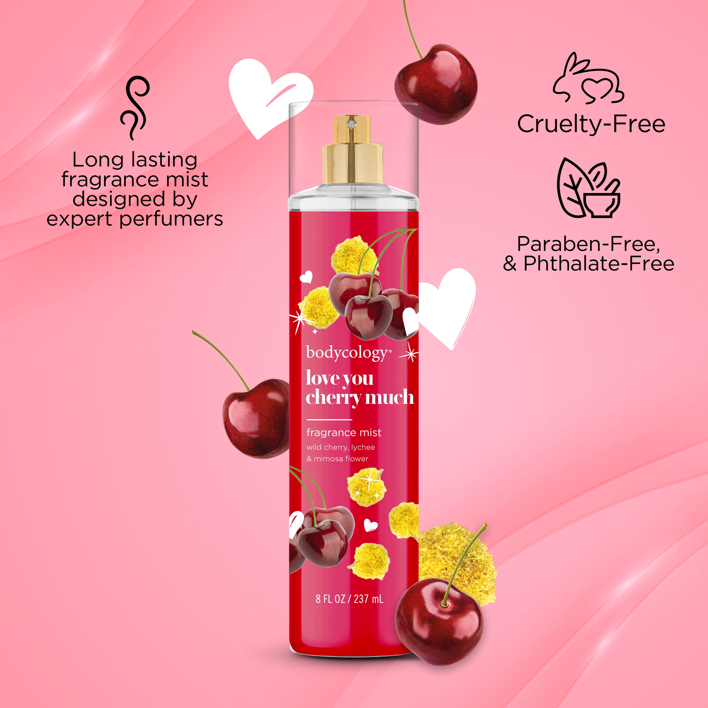 Bodycology Fragrance Body Mist, Love You Cherry Much, 8 fl oz