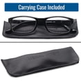thumbnail image 2 of HealthSmart Blue Light Blocking Reading Glasses, Pack of 5, Black, 2X magnification, UV/UVA/UVB protection, Ultra-light, Flexible, Spring Hinges that Fit All Face Types, Durable Frames, 2 of 5