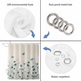 thumbnail image 5 of Turquoise Floral Butterfly Bathroom Shower Curtains with 12 Hooks Polyester Waterproof Shower Curtain for Stalls and Bathtubs Spring Rustic Botanical Beige Decorative Bathroom Curtain 36x72 Inches, 5 of 8