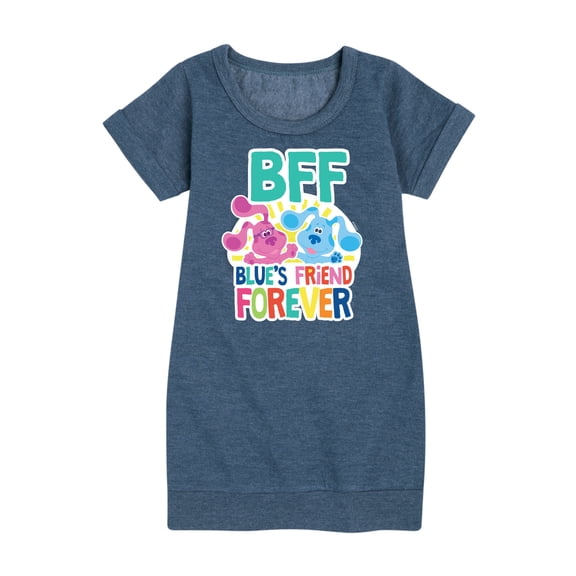 Blue's Clues & You! - Blue's Friend Forever Graphic Short Sleeve Fleece Dress