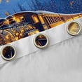 thumbnail image 4 of Castle Fairy Magical Train Black Out Curtains for Kids, Winter Light Print Curtains Pack of 2 (42x63 Each) for Bedroom, Black Gold, 4 of 6