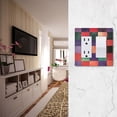 thumbnail image 5 of Yayeee Rocker Switch Wall Plate 2-Gang 4.7"x4.6" Home Decorative Outlet Cover, Red and Purple Plaid Pattern, 5 of 6