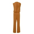 thumbnail image 5 of HHeiK Women's Banquet Dress Jumpsuit Casual Loose Sleeveless Wide Leg Pant Romper Hanging Neck Trousers, 5 of 5