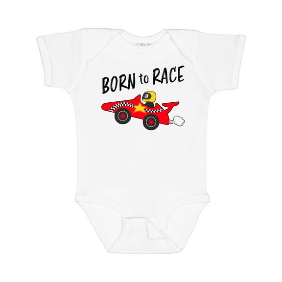 Inktastic Born to Race Red Race Car Boys or Girls Baby Bodysuit