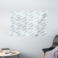 thumbnail image 1 of Bear Tapestry, Swimming Polar Bears North Pole Arctic Mammals Icy Winter Frozen Sea Hand Drawn, Wall Hanging for Bedroom Living Room Dorm Decor, 60W X 40L Inches, Pale Blue White, by Ambesonne, 1 of 2