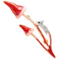 thumbnail image 4 of Shisuyan Chic Pins Mushroom Rabbit Shape Red 1Pcs 2.8x0.9in, 4 of 7