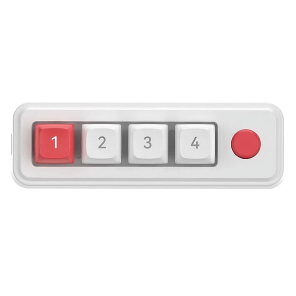 Mechanical Keyboard 4 Keys 1 Knob Macro Programming Keyboard RGB Wired Hot Swap Macro Gaming Mechanical Keyboard White