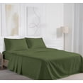 thumbnail image 6 of RUVANTI 100% Cotton Sheets – Twin XL Size Percale Bedding, Cooling & Breathable, Durable with a Crisp, Soft & Comfortable Feel, 16" Deep Pocket, 3-Piece Set, Chive, 6 of 9