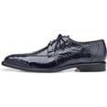 thumbnail image 2 of Belvedere Siena Men's Shoes Genuine Ostrich Lace up Navy 1463, 2 of 6