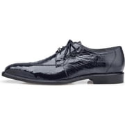 Belvedere Siena Mens Shoes Genuine Ostrich Lace up Navy 1463