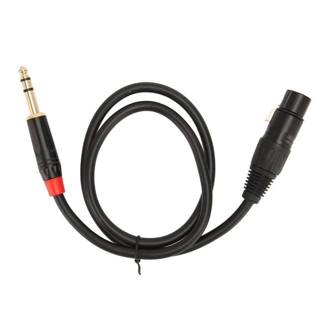 Cable de audio XLR hembra a conector Jack de 6,35 mm Cable de instrumento para micrófono Guitarra eléctrica 0,75 metros